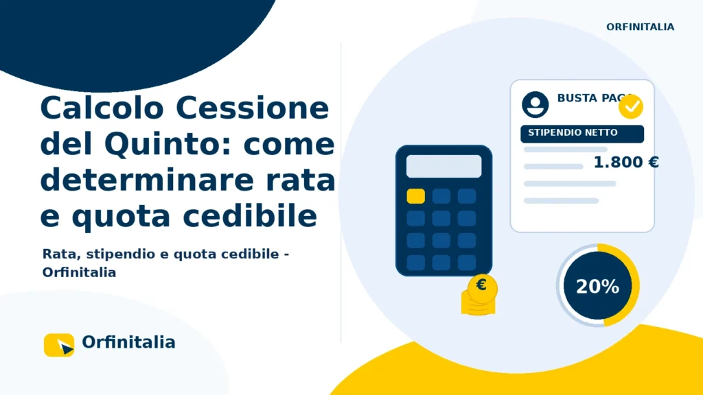 Calcolo della rata e della quota cedibile nella cessione del quinto