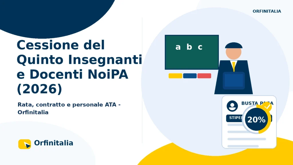Cessione del quinto per insegnanti docenti e personale ATA NoiPA