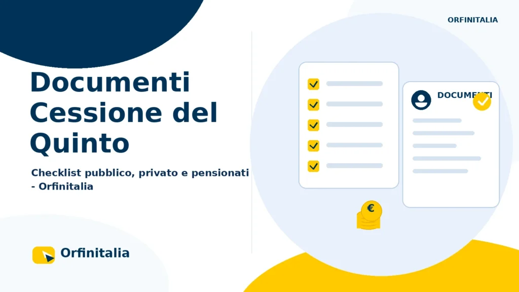 Documenti necessari per richiedere la Cessione del Quinto