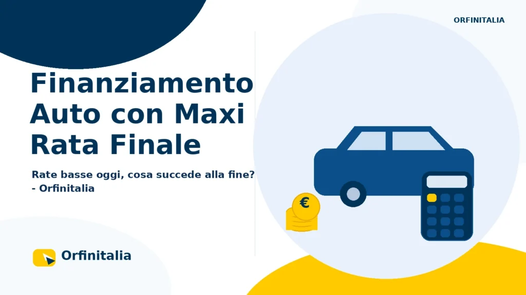 Finanziamento auto con rate mensili e maxi rata finale