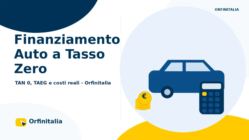 Finanziamento auto a tasso zero con confronto tra TAN e TAEG