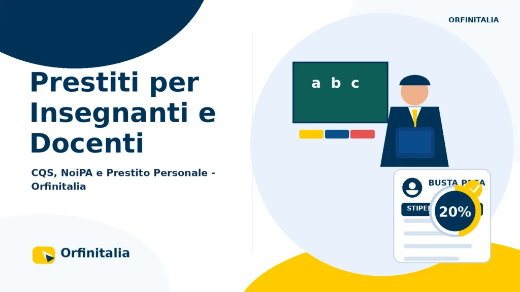 Prestiti per insegnanti e docenti con confronto tra Cessione del Quinto e prestito personale