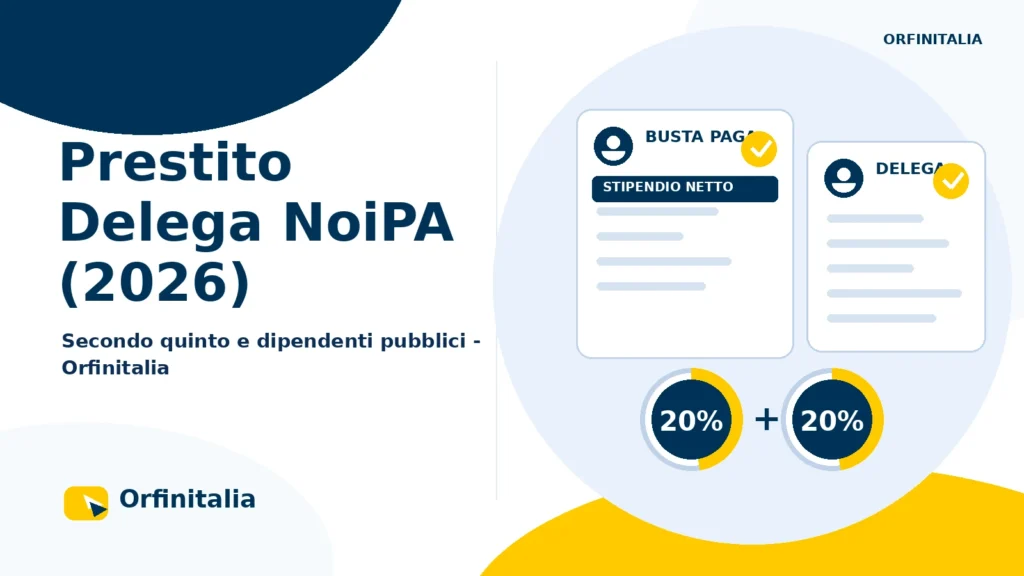 Prestito delega NoiPA e secondo quinto dello stipendio