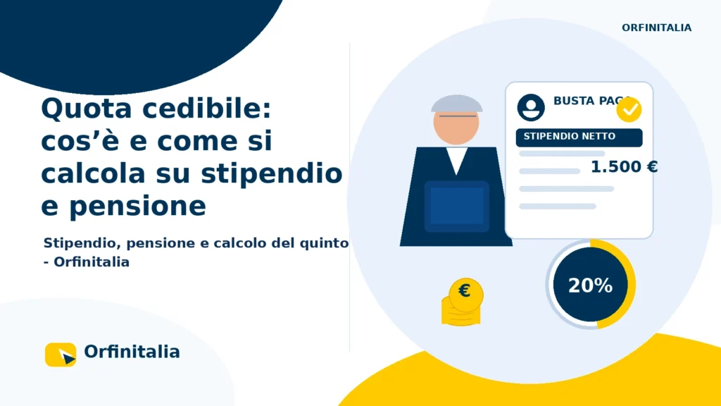 Quota cedibile su stipendio e pensione per la cessione del quinto