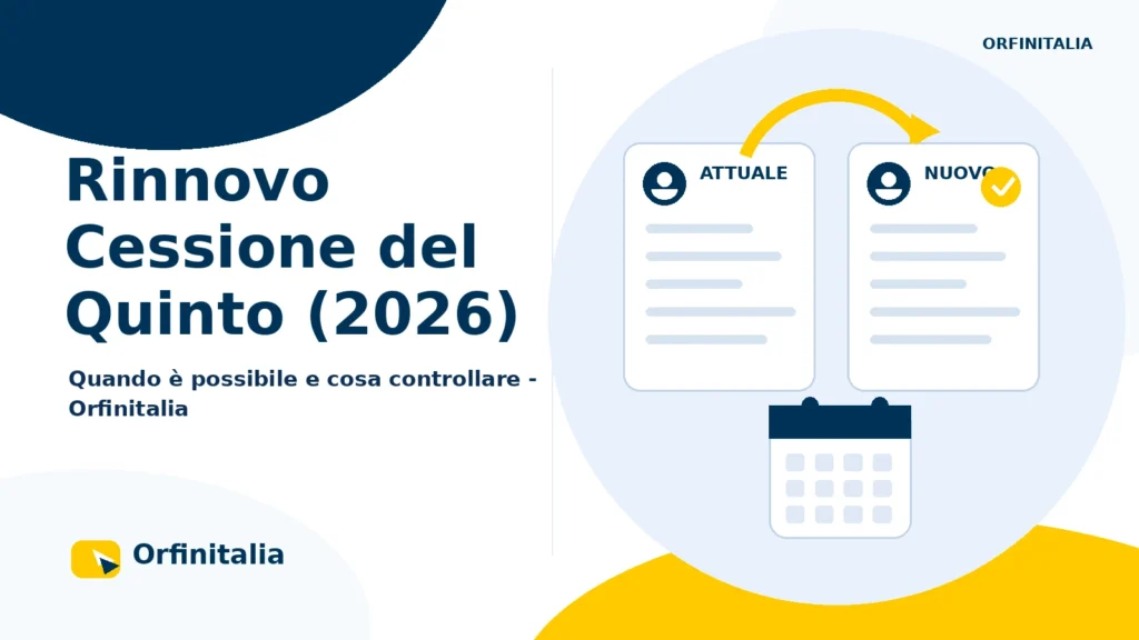 Rinnovo della cessione del quinto e verifica delle rate pagate
