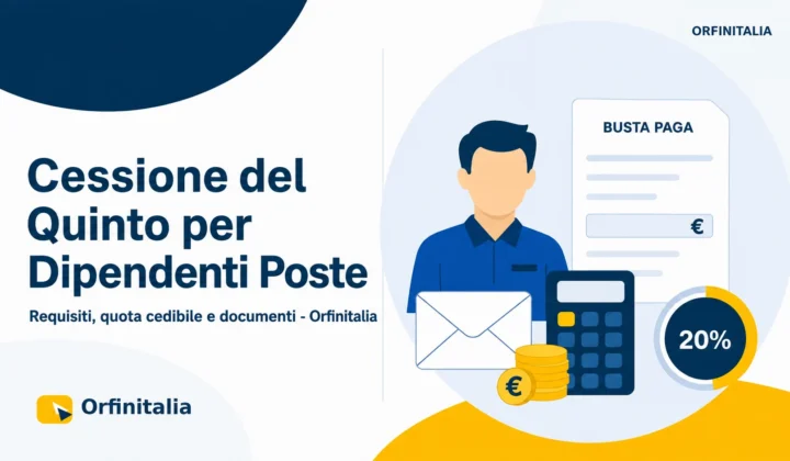 Cessione del quinto per dipendenti Poste Italiane: requisiti, quota cedibile e documenti