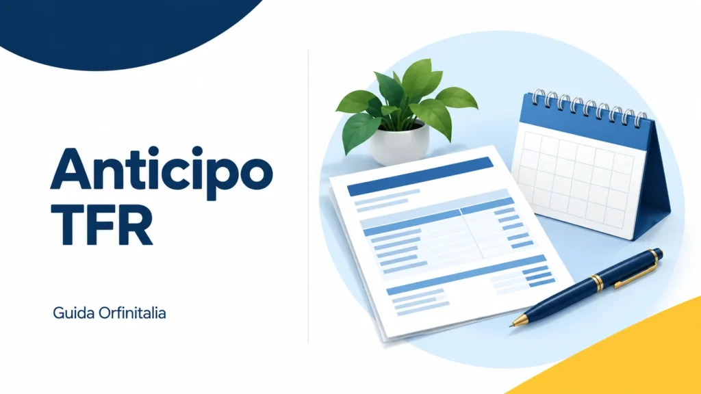 Anticipo TFR: busta paga e calendario sulla scrivania