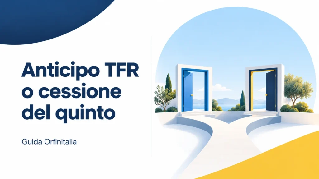 Anticipo TFR o cessione del quinto: due percorsi verso due porte